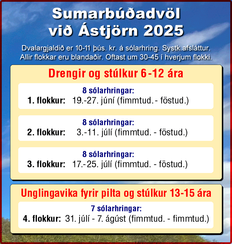Flokkaskipan við Ástjörn 2025
